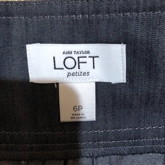 Ann Taylor Loft Two Tone Gray Belted Skirt - Picture 5 of 7